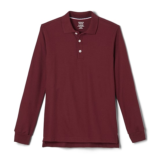 French Toast Little & Big Kid Boys Long Sleeve Boxy Fit Polo Shirt