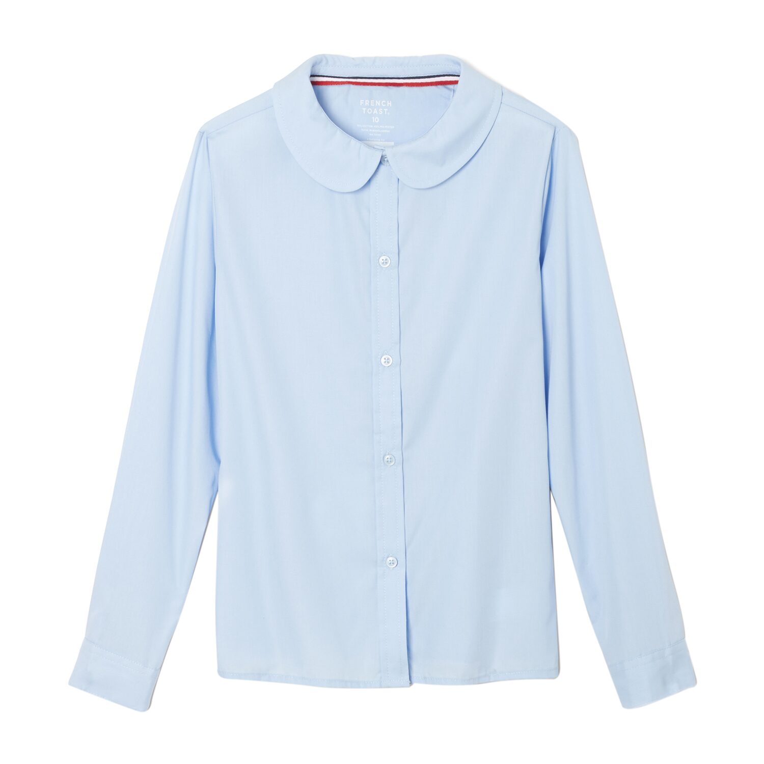French Toast Little & Big Kid Girls Long Sleeve Fitted Regular Fit Button-Down Shirt
