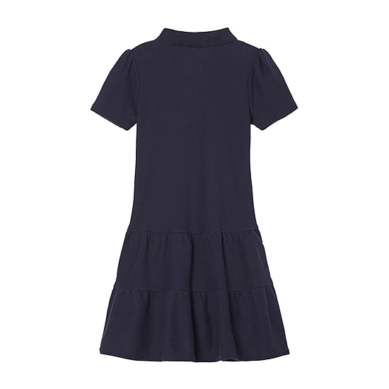 French Toast Little & Big Kid Girls Fitted Short Sleeve Midi Shirt Dress