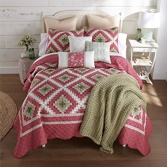 Donna Sharp Sweet Melon Floral Rectangular Throw Pillow