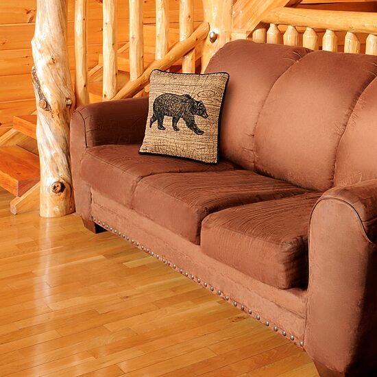 Donna Sharp Oakland Cotton Bear Square Throw Pillow