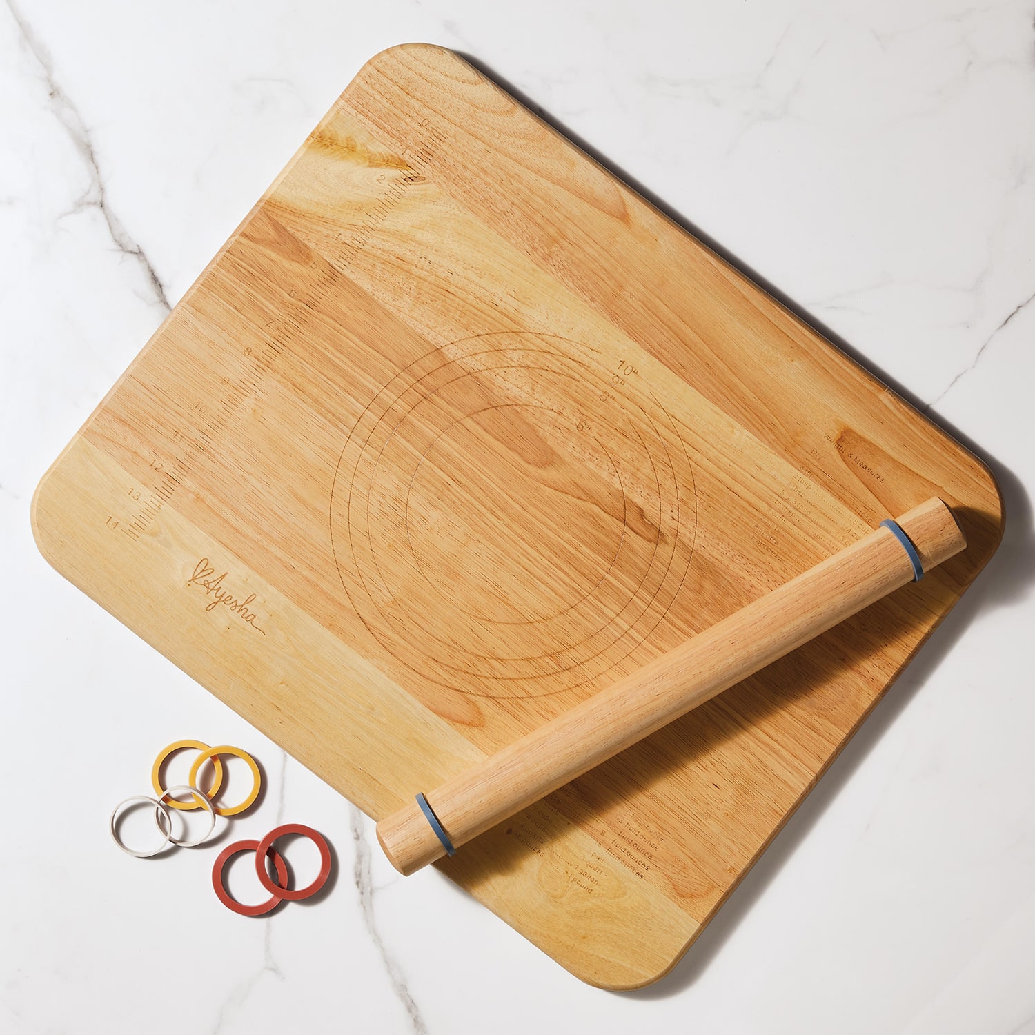 Ayesha Curry Rolling Pin and Pie Board Set
