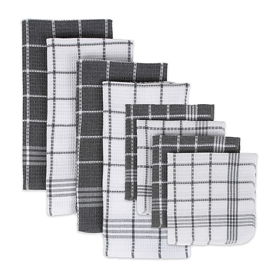 Design Imports Waffle Weave 8-pc. Towel + Dish Cloth Set