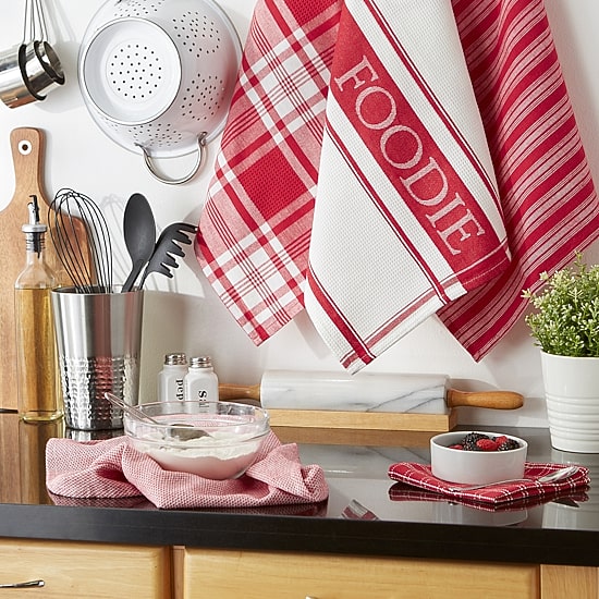 Design Imports Asst Foodie 5-pc. Towel + Dish Cloth Set