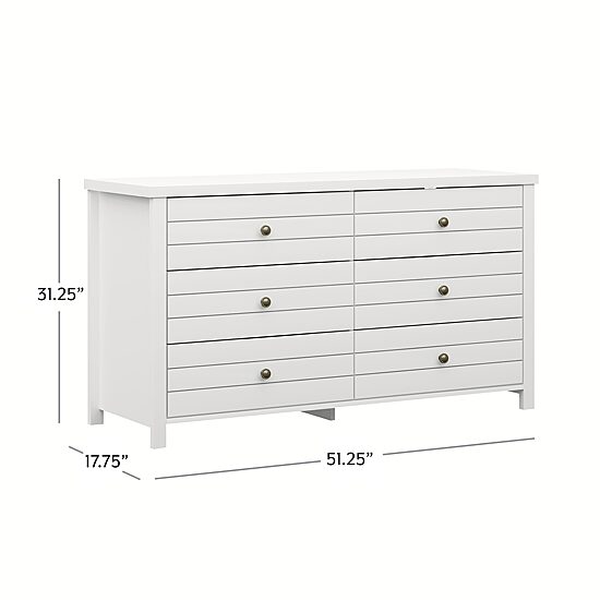 Hillsdale House Harmony 6-Drawer Dresser