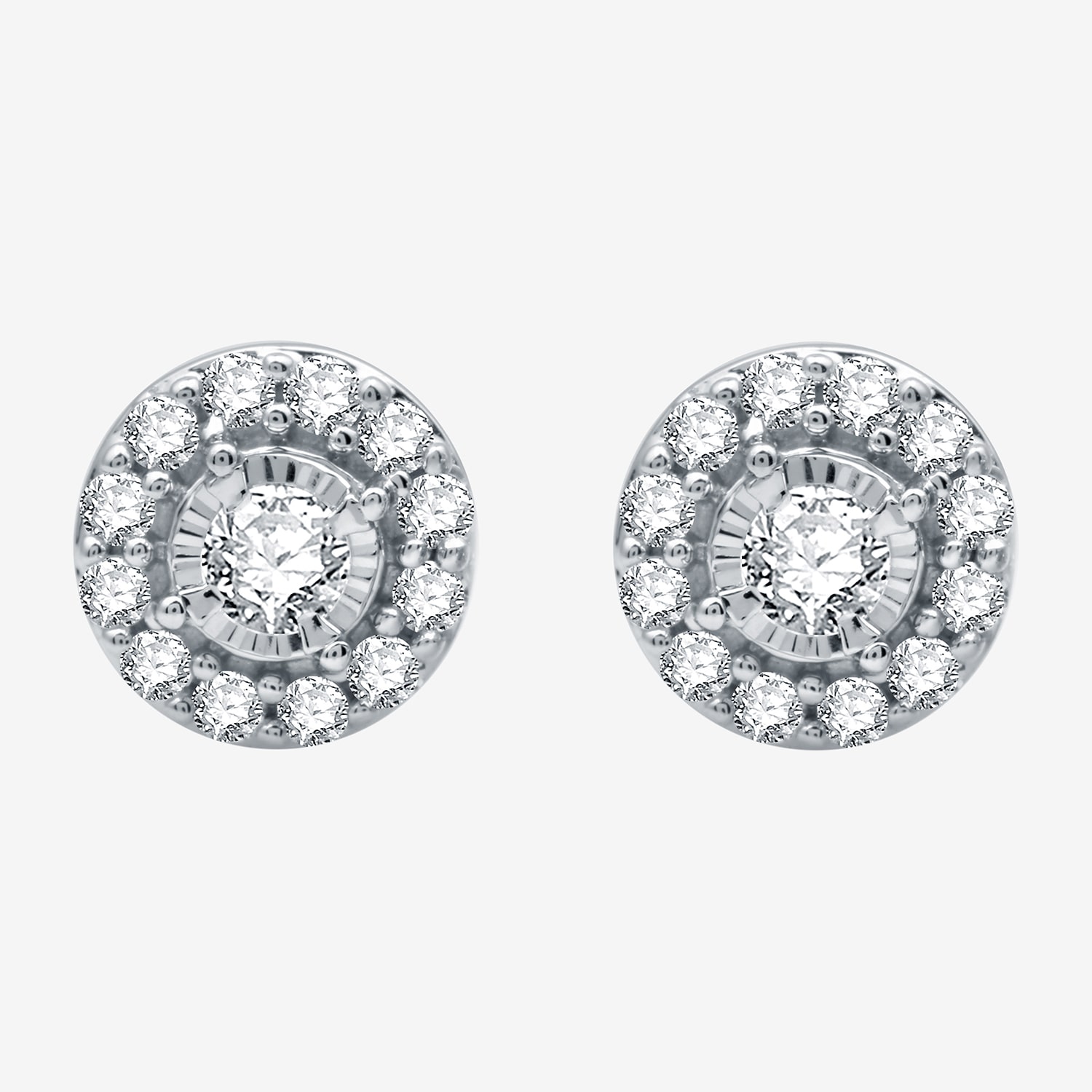Ever Star (G / SI1-SI2) 3/8 CT. T.W. Lab Grown White Diamond 10K Gold 7.2mm Stud Earrings