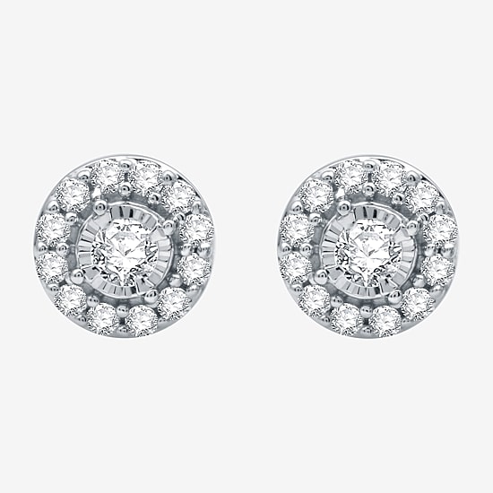 Ever Star (G / SI1-SI2) 3/8 CT. T.W. Lab Grown White Diamond 10K Gold 7.2mm Stud Earrings