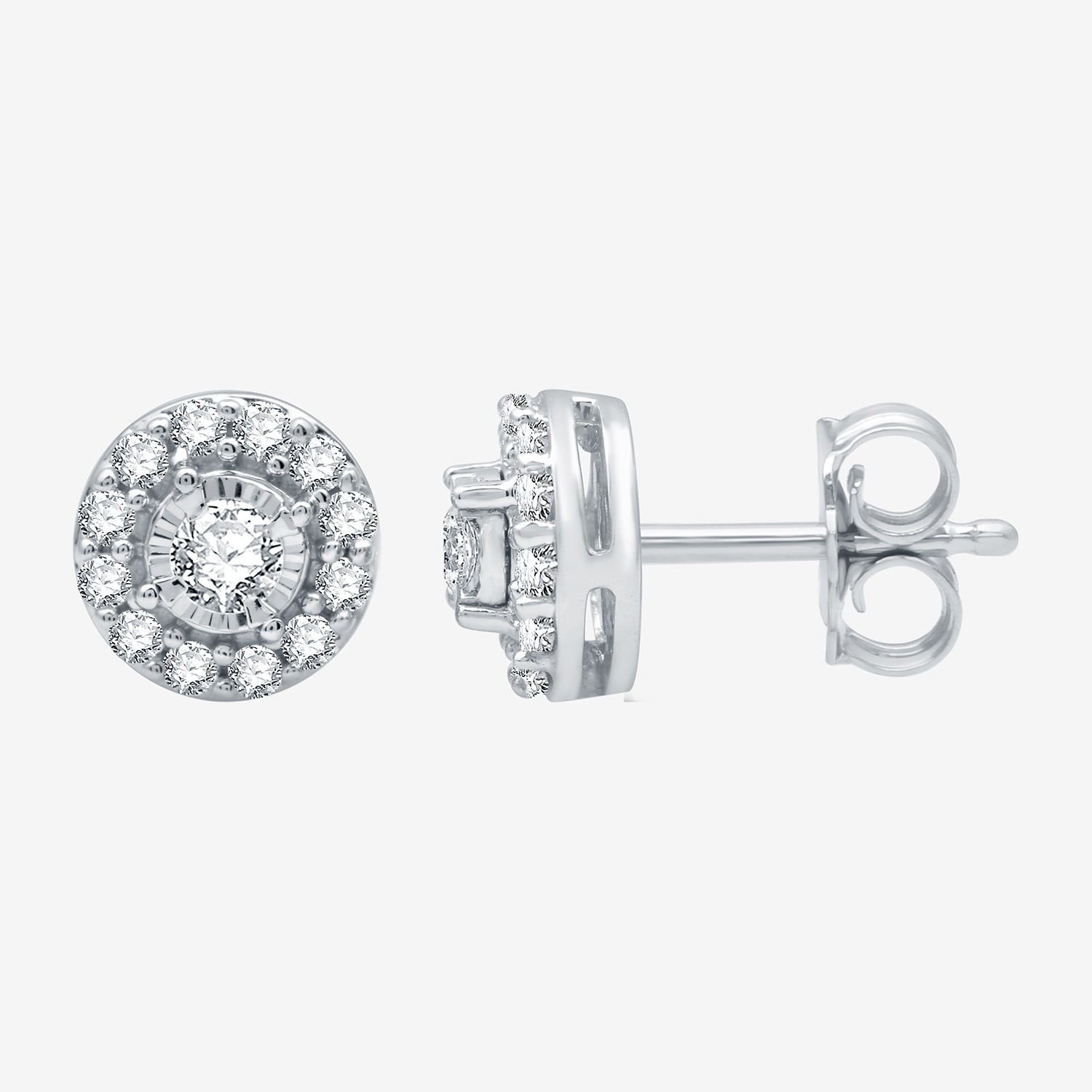 Ever Star (G / SI1-SI2) 3/8 CT. T.W. Lab Grown White Diamond 10K Gold 7.2mm Stud Earrings