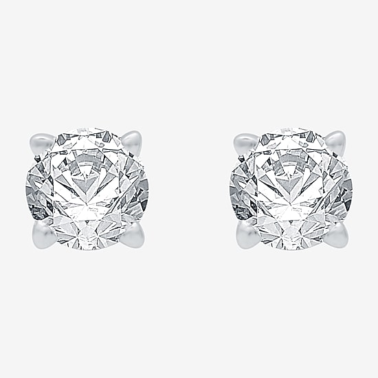 Ever Star (G / VS2) 1 CT. T.W. Lab Grown White Diamond 14K Gold 5.2mm Round Stud Earrings