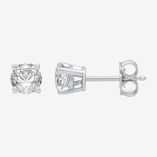 Ever Star (G / VS2) 1 CT. T.W. Lab Grown White Diamond 14K Gold 5.2mm Round Stud Earrings
