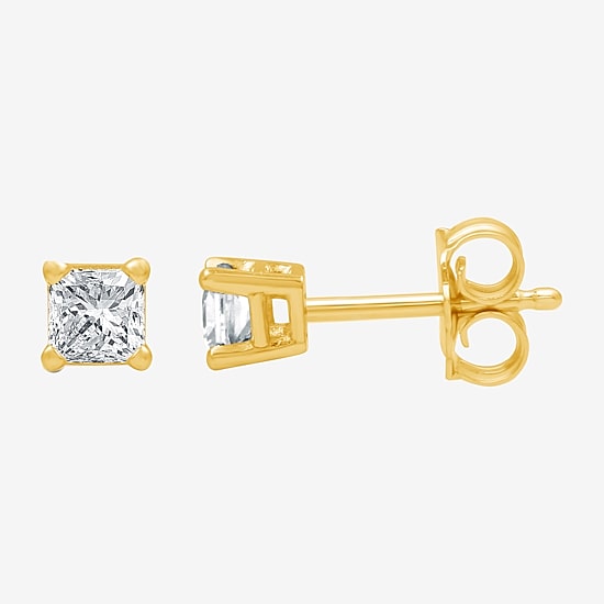 Deluxe Collection 1/4 CT.T.W. Natural Diamond 14K Gold 3.4mm Stud Earrings