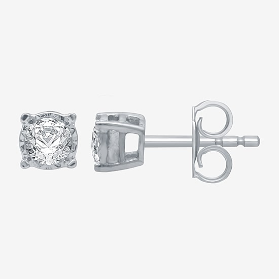 Ever Star (G / SI1-SI2) 1/4 CT.T.W. Lab-Grown Diamond Sterling Silver or 14K Gold over Silver Round Stud Earrings