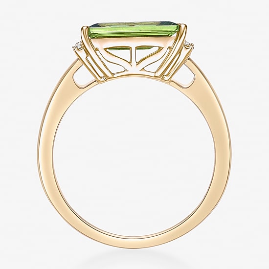 Womens Genuine Semi Precious Stone18K Gold Over Silver Cocktail Ring