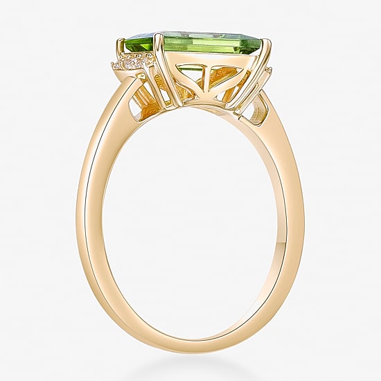 Womens Genuine Semi Precious Stone18K Gold Over Silver Cocktail Ring