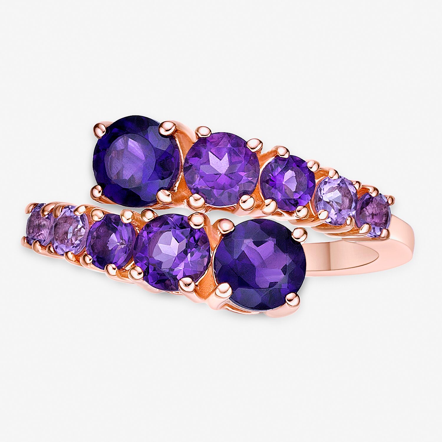 Womens Genuine Semi Precious Stone Sterling Silver Bypass Cocktail Ring