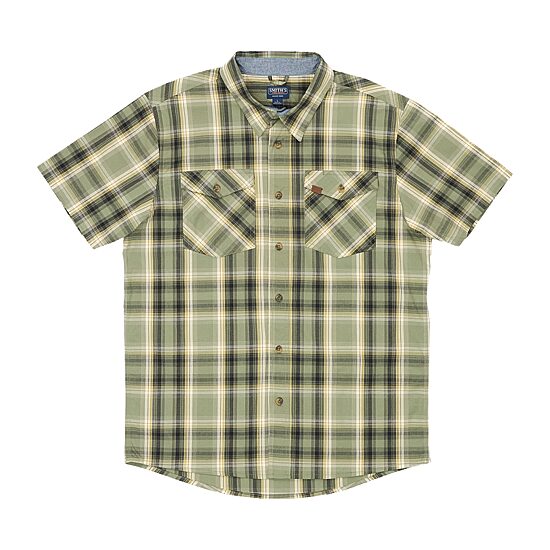 Smiths Workwear Mens Short Sleeve Regular Fit Stretch Fabric Button-Down Shirt