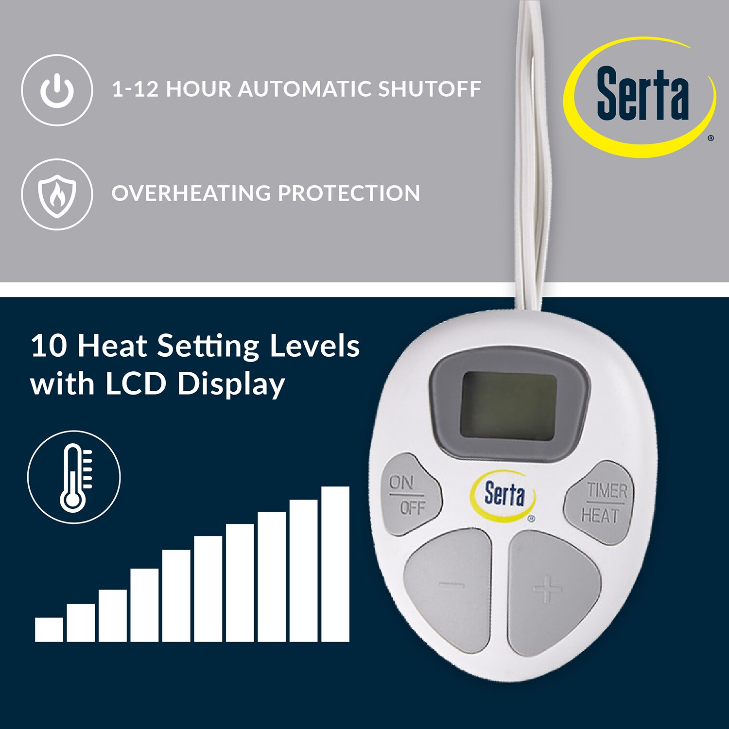 Serta® Plush Soft Heated Electric Blanket