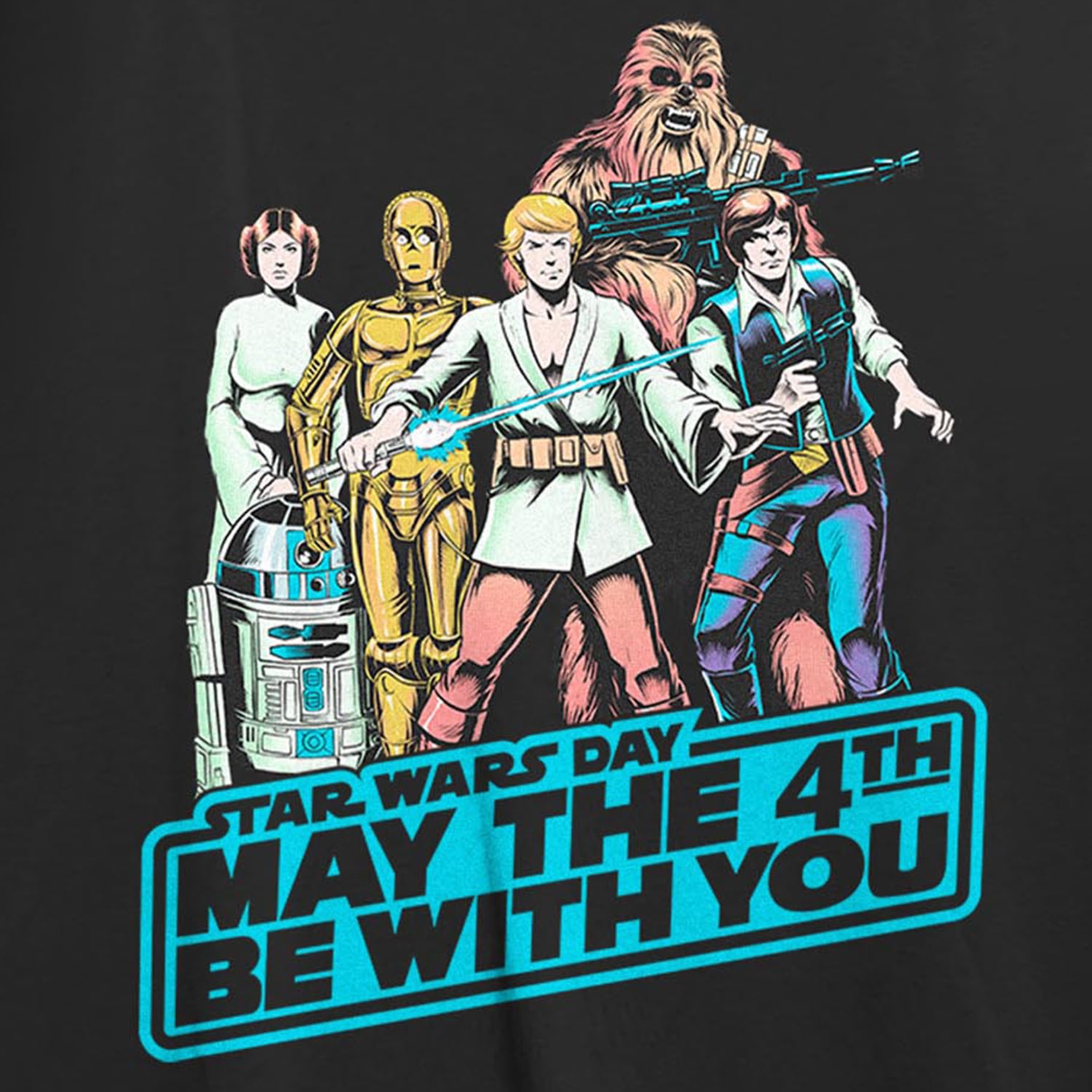 May The 4th Tee Womens Juniors Crew Neck Short Sleeve Regular Fit Star Wars Graphic T-Shirt