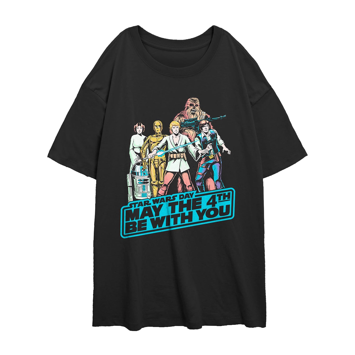 May The 4th Tee Womens Juniors Crew Neck Short Sleeve Regular Fit Star Wars Graphic T-Shirt