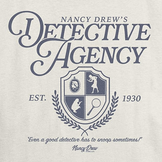 Nancy Drew Detective Agency Tee Womens Juniors Crew Neck Short Sleeve Regular Fit Graphic T-Shirt
