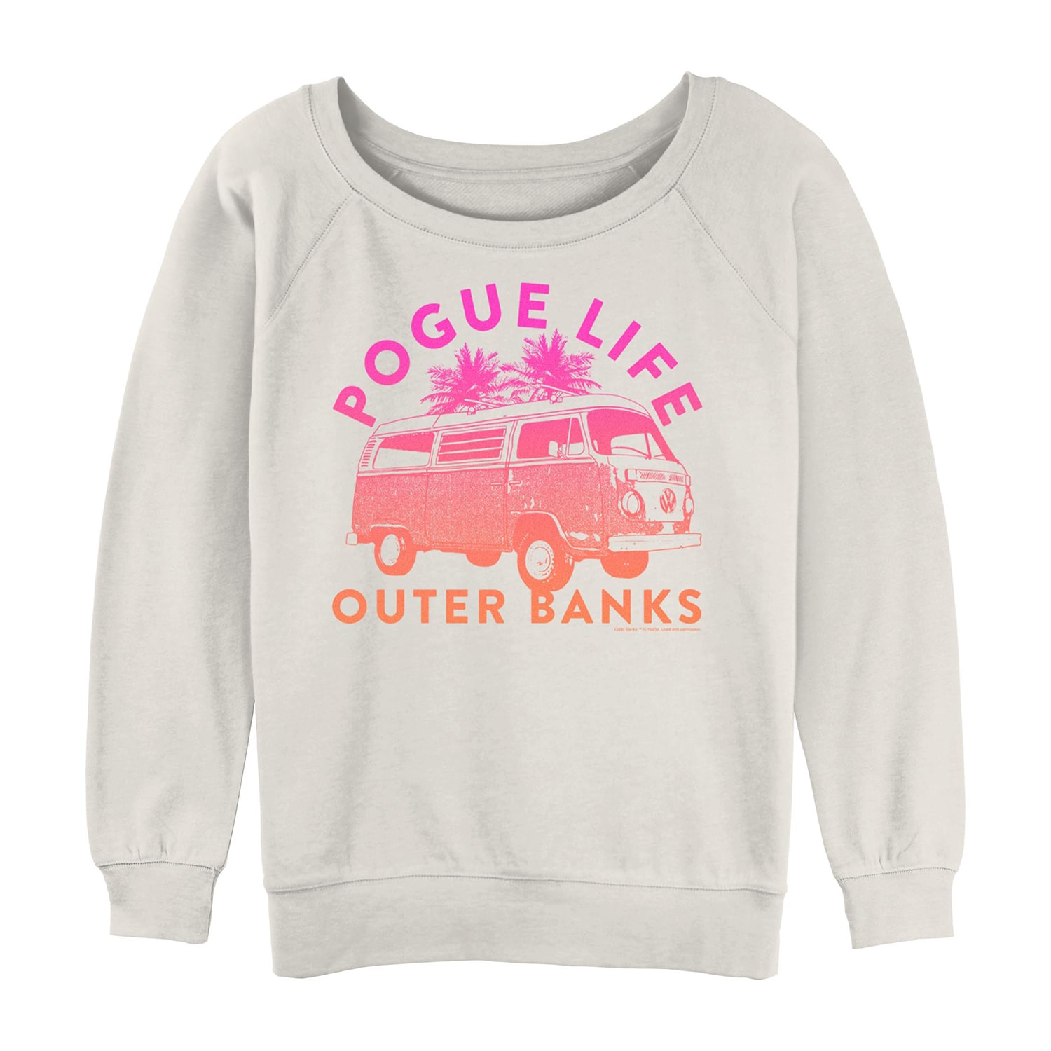 Womens Juniors Crew Neck Long Sleeve Sweatshirt