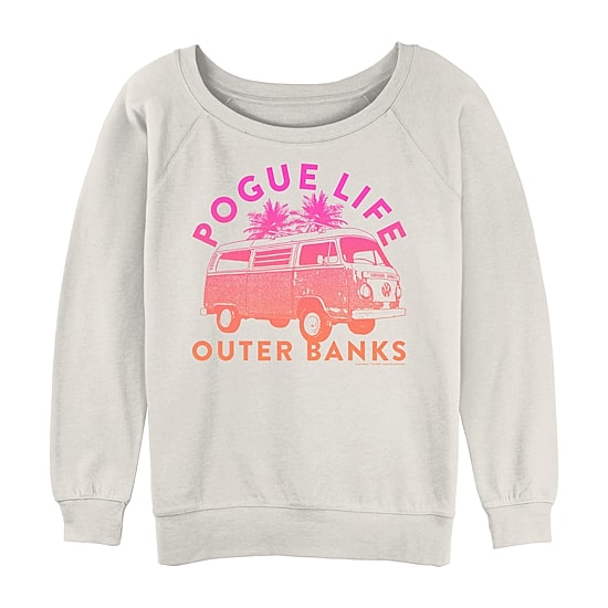 Womens Juniors Crew Neck Long Sleeve Sweatshirt