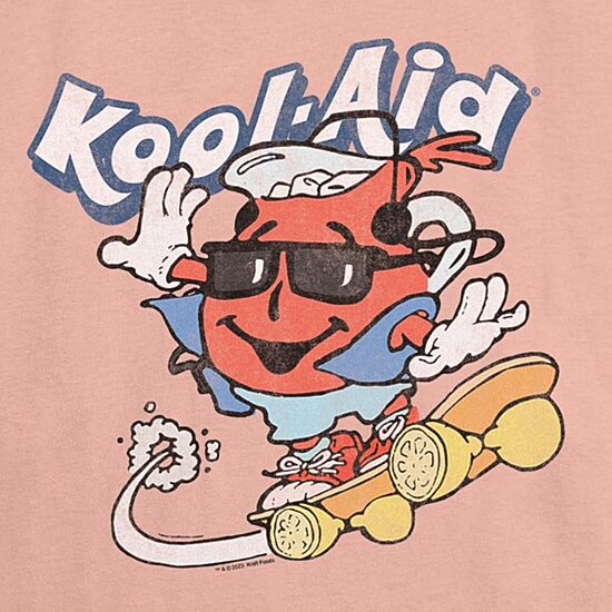 Kool-Aid Tee Womens Juniors Crew Neck Short Sleeve Regular Fit Graphic T-Shirt