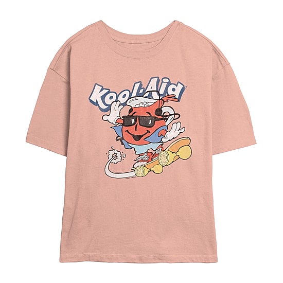 Kool-Aid Tee Womens Juniors Crew Neck Short Sleeve Regular Fit Graphic T-Shirt