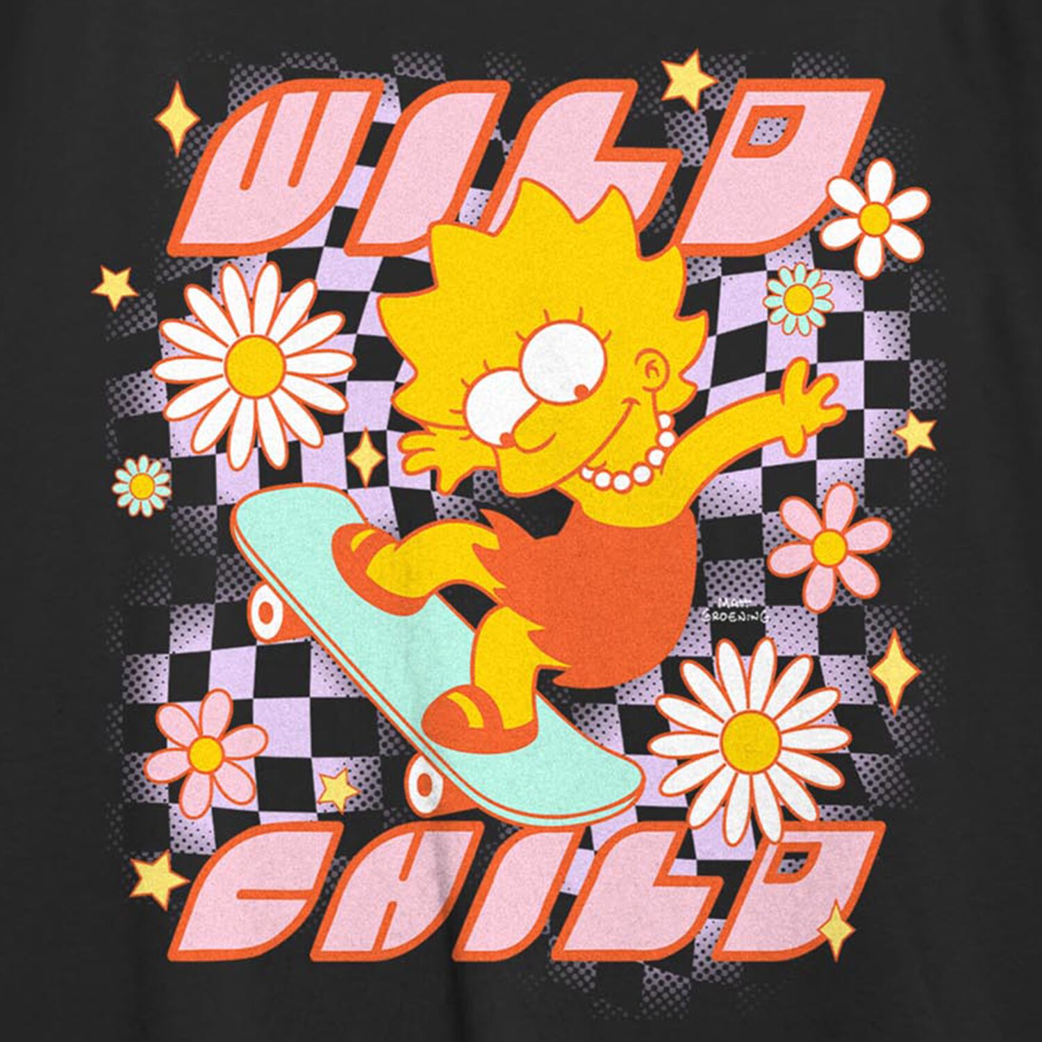 Wild Child Womens Juniors Crew Neck Short Sleeve Regular Fit The Simpsons Graphic T-Shirt