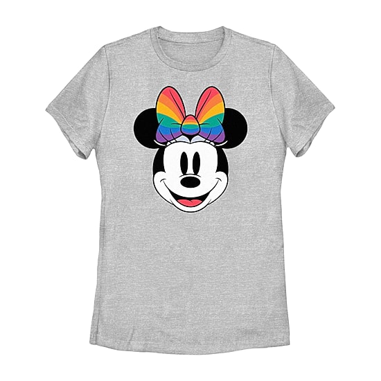Womens Juniors Crew Neck Short Sleeve Regular Fit Mickey and Friends Minnie Mouse Graphic T-Shirt