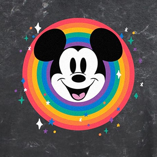Disney Cropped Tee Womens Juniors Crew Neck Short Sleeve Regular Fit Mickey and Friends Mickey Mouse Graphic T-Shirt
