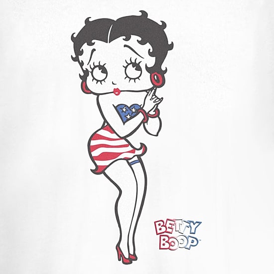 Womens Juniors Crew Neck Short Sleeve Regular Fit Betty Boop Graphic T-Shirt