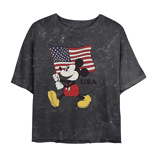 Womens Juniors Crew Neck Short Sleeve Regular Fit Mickey and Friends Mickey Mouse Graphic T-Shirt