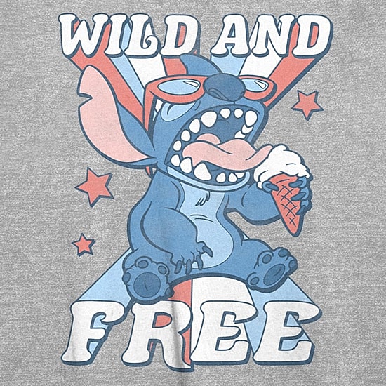Womens Juniors Crew Neck Short Sleeve Regular Fit Lilo & Stitch Graphic T-Shirt