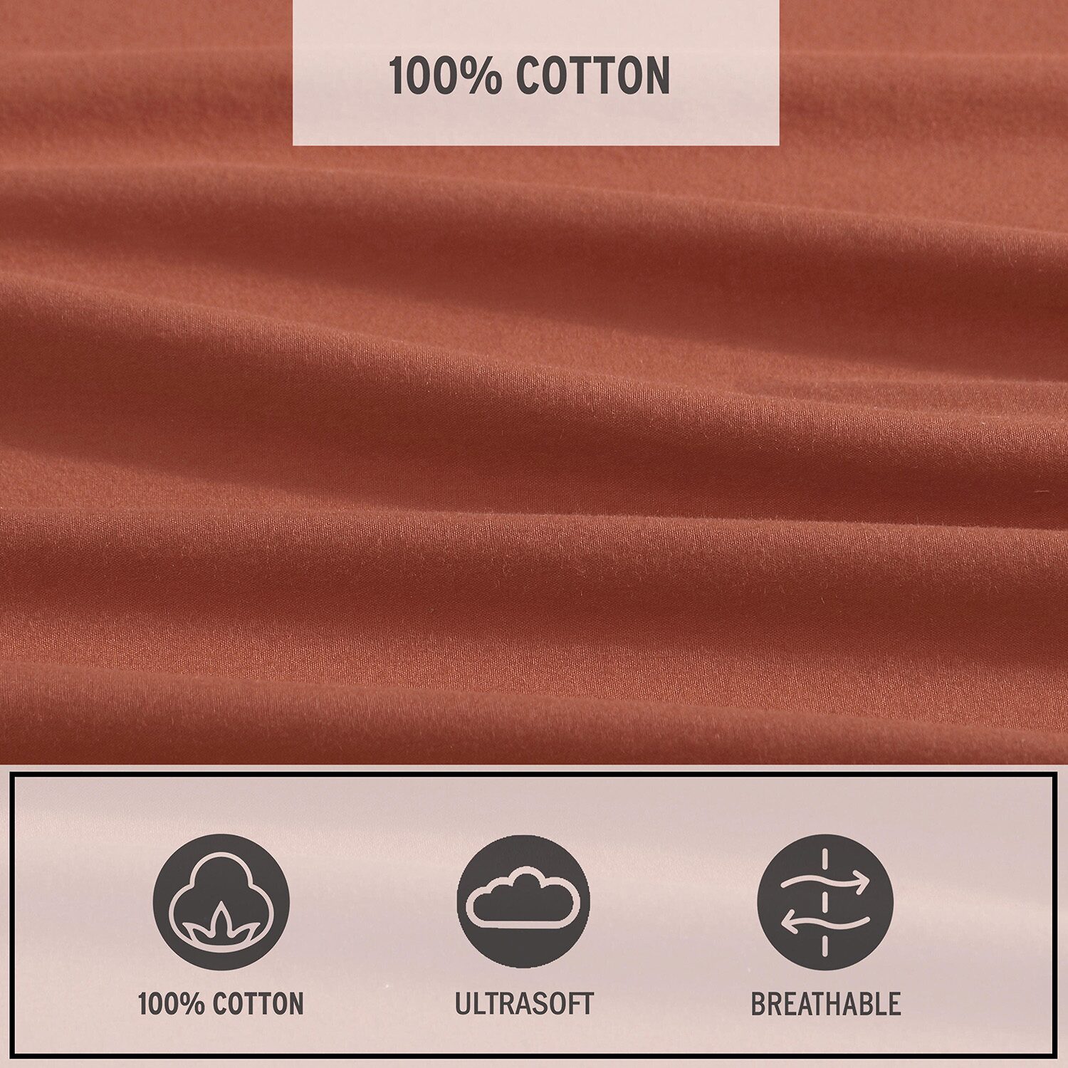 Eddie Bauer Solid Peached Percale Sheet Set