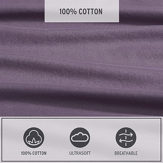 Eddie Bauer Solid Peached Percale Sheet Set