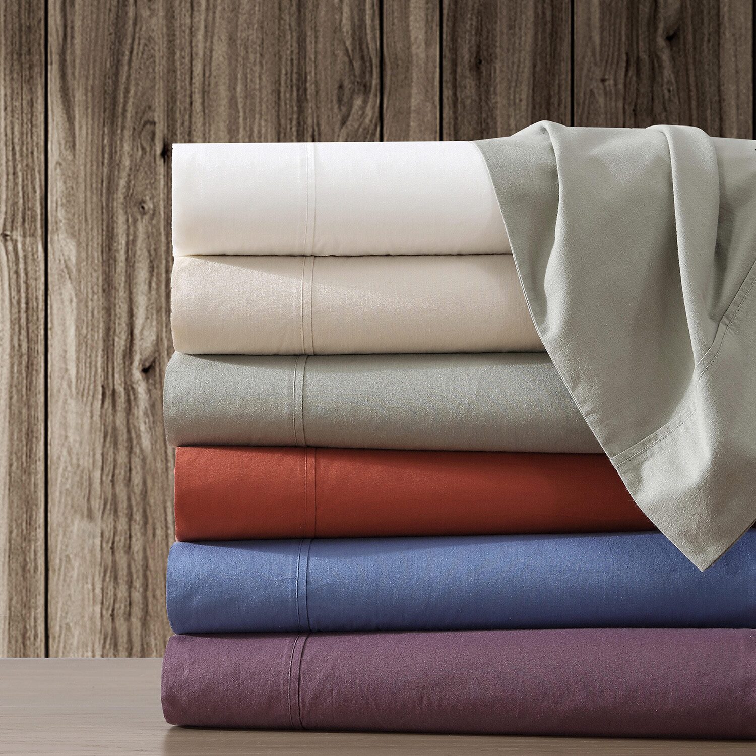 Eddie Bauer Solid Peached Percale Sheet Set