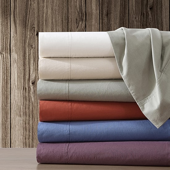 Eddie Bauer Solid Peached Percale Sheet Set