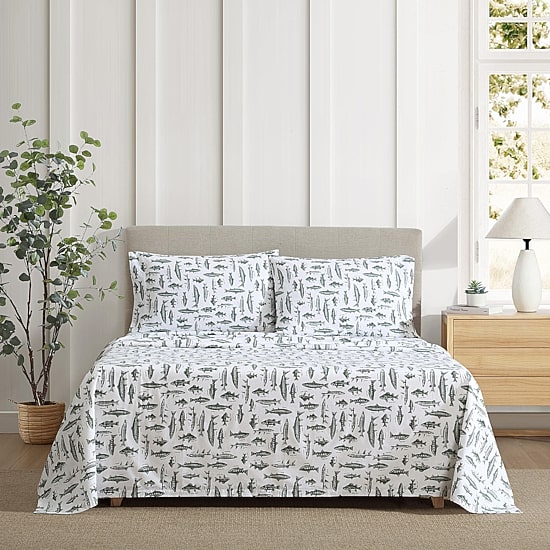 Eddie Bauer Wes Fish Face Sheet Set