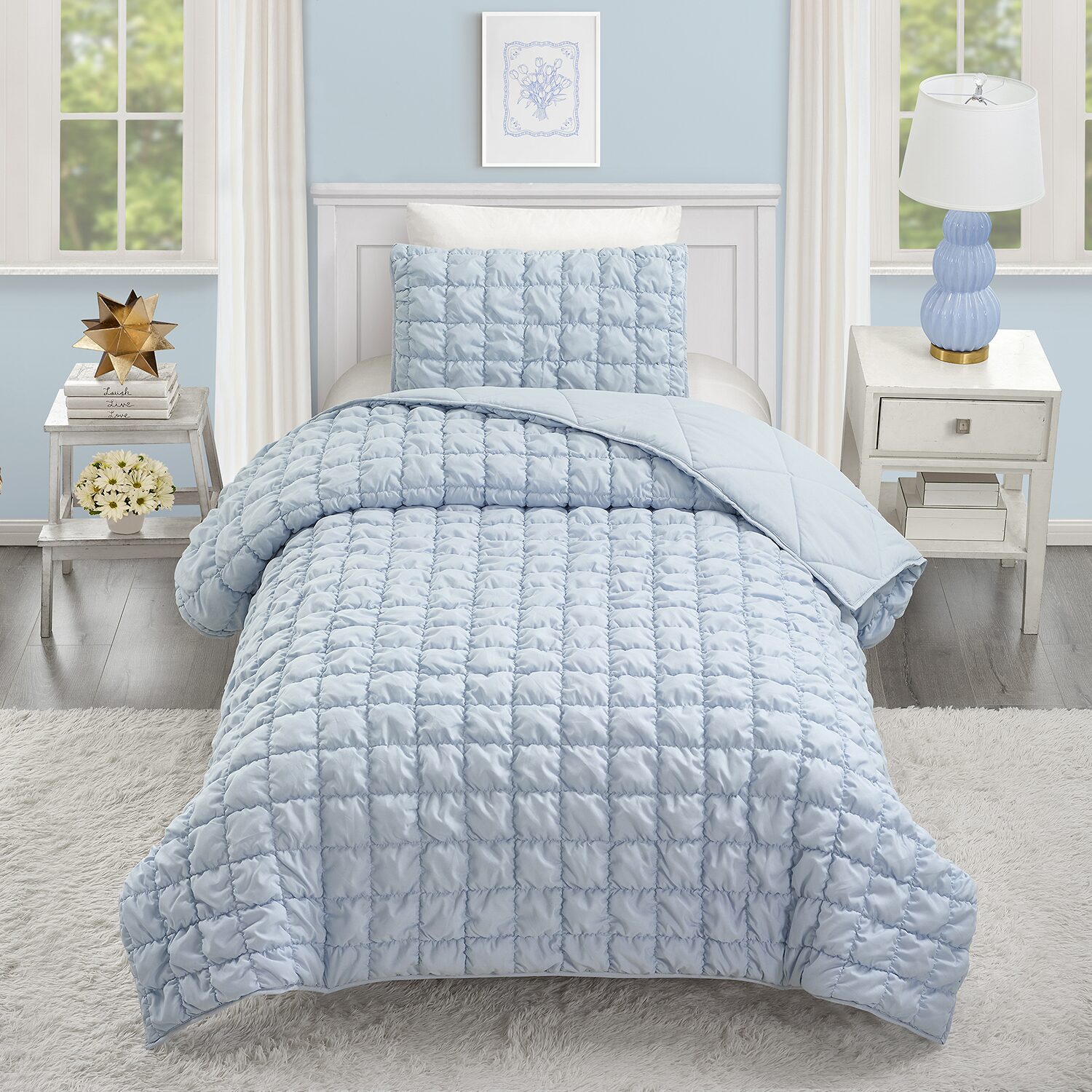 Urban Playground Dreamy Clouds Puffy Quilt Set