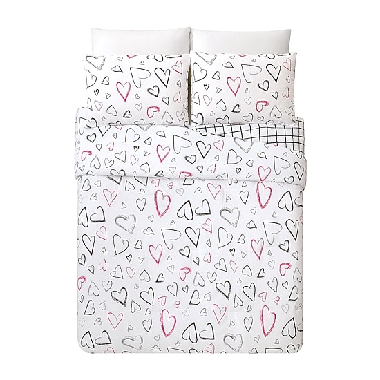 Urban Playground Roxy Hearts Reversible Reversible Comforter Set