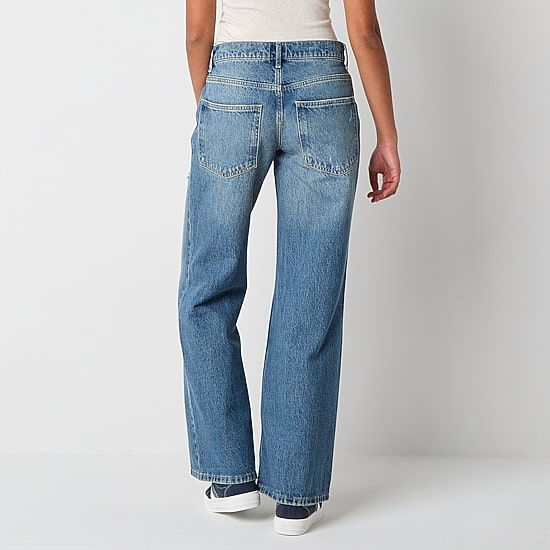 Arizona Womens Juniors Low Rise Baggy Fit Jean