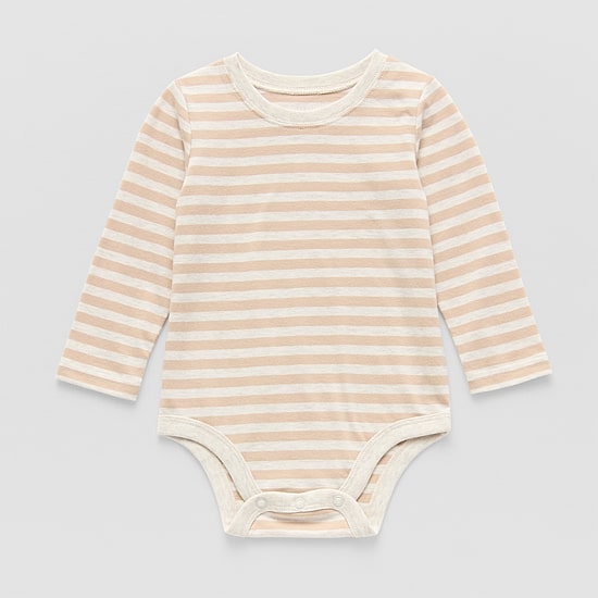 Okie Dokie Baby Boys Round Neck Long Sleeve Bodysuit