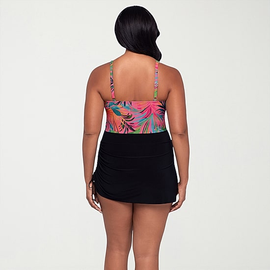 Trimshaper Womens Leaf Swim Dress