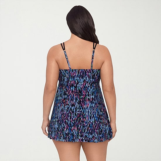 Trimshaper Womens Animal Plus Swim Dress