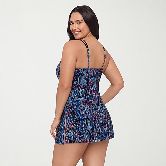 Trimshaper Womens Animal Plus Swim Dress