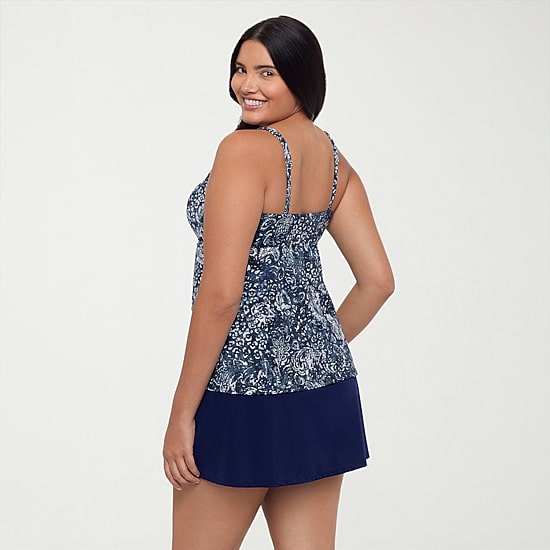 Trimshaper Womens Paisley Tankini Swimsuit Top