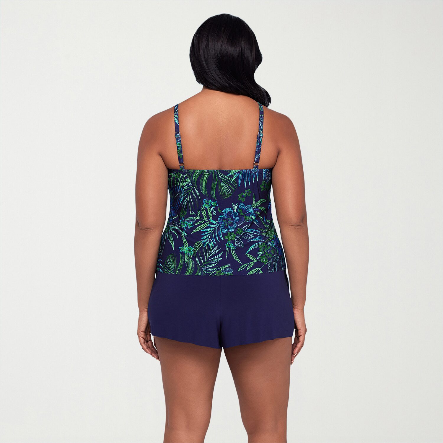 Trimshaper Womens Leaf Moderate Coverage One Piece Swimsuit