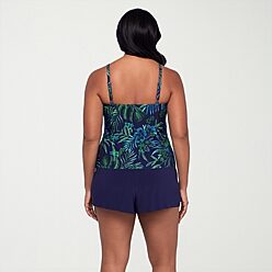 Trimshaper Womens Leaf Moderate Coverage One Piece Swimsuit, Color