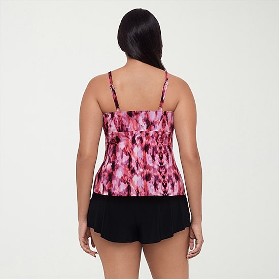 Trimshaper Womens Tie Dye Tankini Swimsuit Top